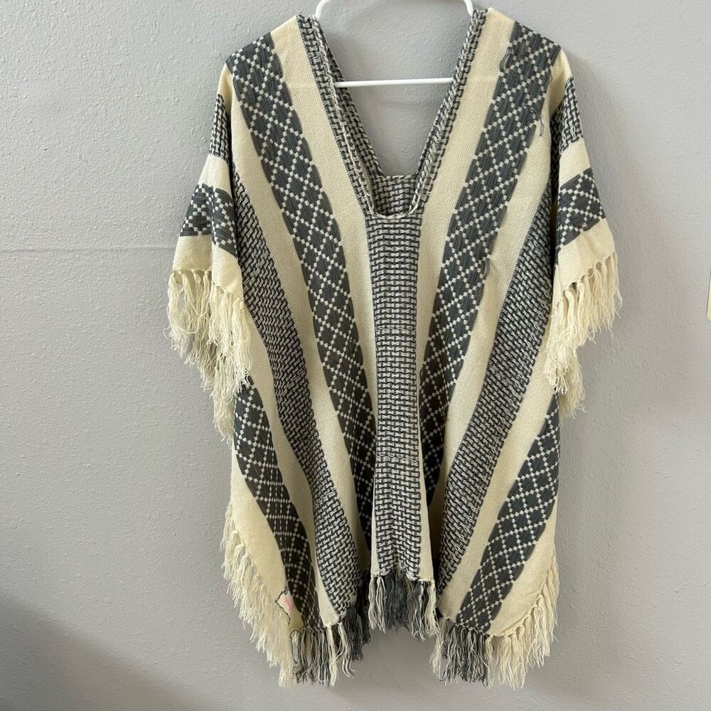 Free People Oversizes Bohemian Aztec Poncho